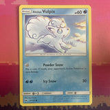 Pokemon Card Alolan Vulpix Burning Shadows Common 27/147 Near Mint
