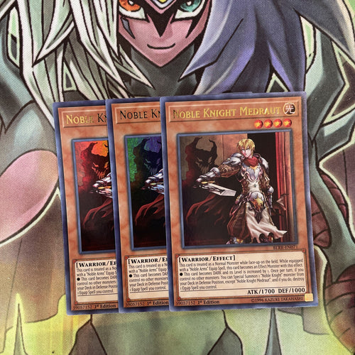 BLRR-EN071 x3 Noble Knight Medraut Ultra Rare Excellent Condition Yugioh