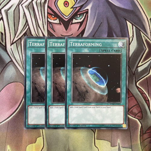SDMP-EN035 x3 Terraforming Common Excellent Condition Yugioh