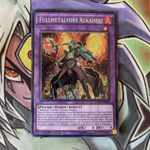 INOV-EN039 Fullmetalfoes Alkahest Secret Rare 1st Edition NM YuGiOh Card