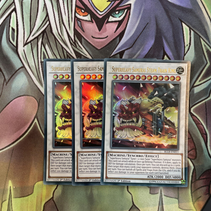 BLLR-EN011 x3 Superheavy Samurai Steam Train King Ultra Excellent Cond Yugioh