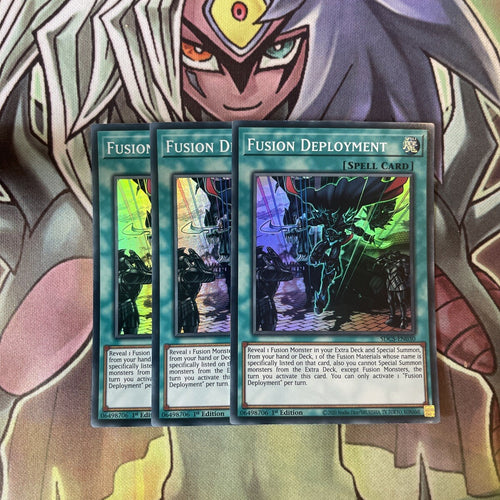 SDCS-EN030 x3 Fusion Deployment Super Rare Excellent Condition Yugioh