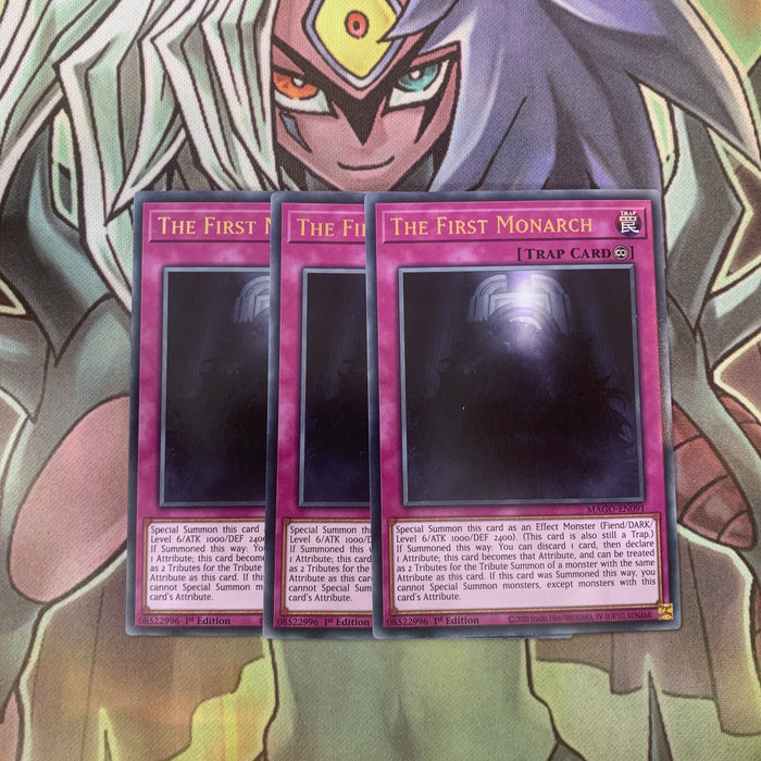 MAGO-EN091 x3 The First Monarch Rare Excellent Condition Yugioh