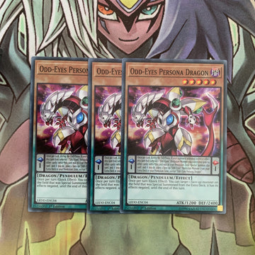 LEDD-ENC04 x3 Odd-Eyes Persona Dragon Common Excellent Condition Yugioh