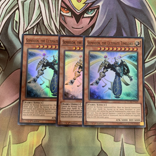 LC5D-EN229 x3 Sephylon, the Ultimate Timelord Super Excellent Condition Yugioh