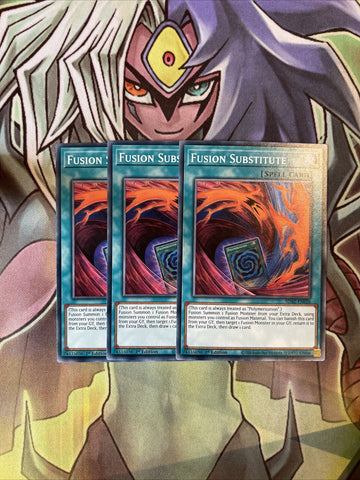 SDAZ-EN026 x3 Fusion Substitute Common Excellent Condition Yugioh