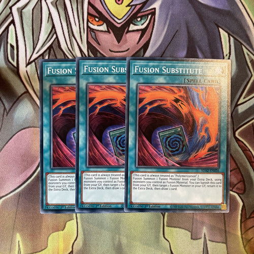 SDAZ-EN026 x3 Fusion Substitute Common Excellent Condition Yugioh