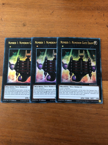 BLAR-EN022 NUMBER 1: NUMERON GATE EKAM 1ST EDITION MINT pack Fresh Yugioh