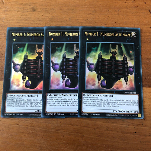 BLAR-EN022 NUMBER 1: NUMERON GATE EKAM 1ST EDITION MINT pack Fresh Yugioh