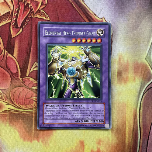 DP1-EN011 Elemental Hero Thunder Rare Light Play Condition UNL Edition Yugioh