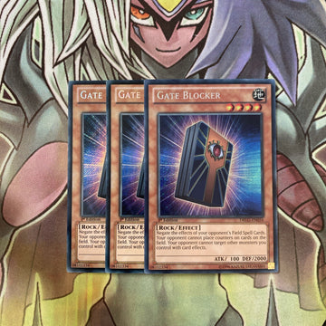 DRLG-EN034 x3 Gate Blocker Secret Rare Excellent Condition Yugioh