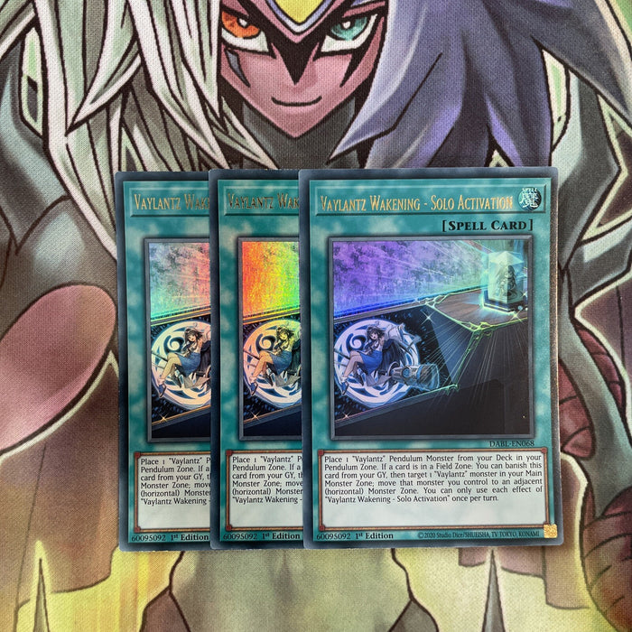 DABL-EN068 x3 Vaylantz Wakening - Solo Activation Ultra Excellent Cond Yugioh