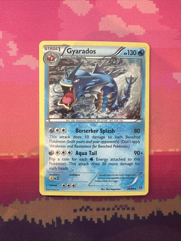 Pokemon Card Gyarados Ancient Origins Cosmo Holo Rare 20/98 NM