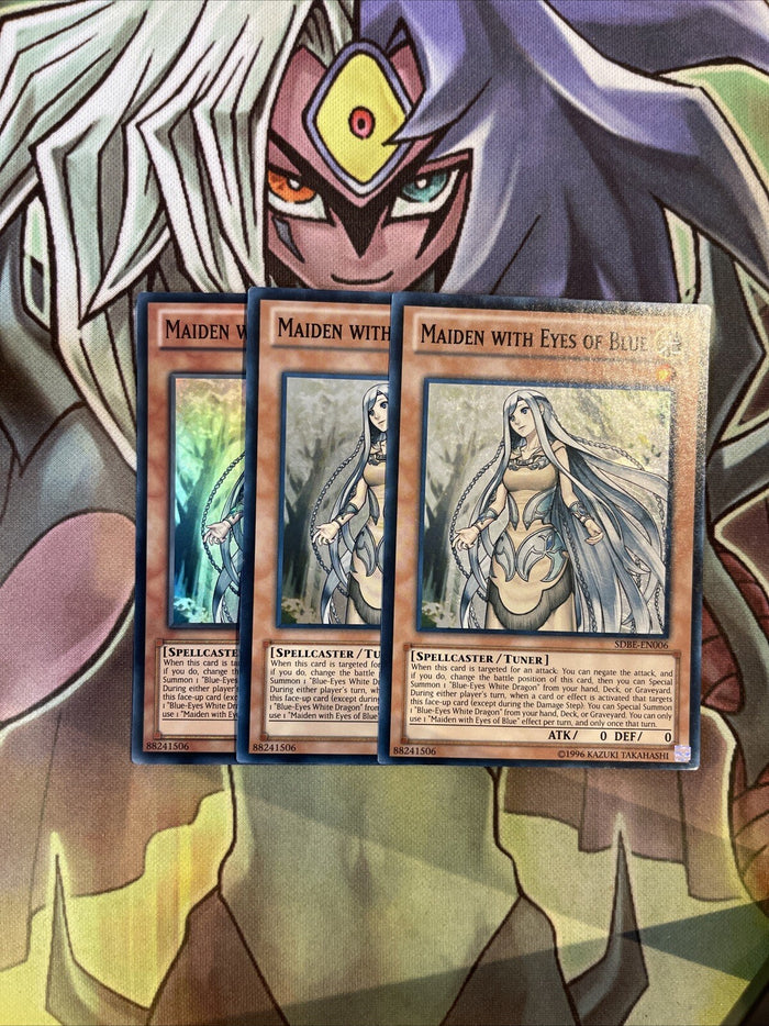 SDBE-EN006 x3 Maiden with Eyes of Blue Super Rare Excellent Condition Yugioh