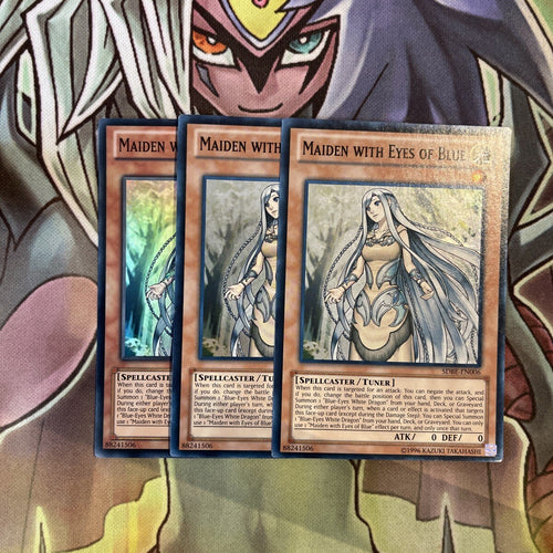 SDBE-EN006 x3 Maiden with Eyes of Blue Super Rare Excellent Condition Yugioh