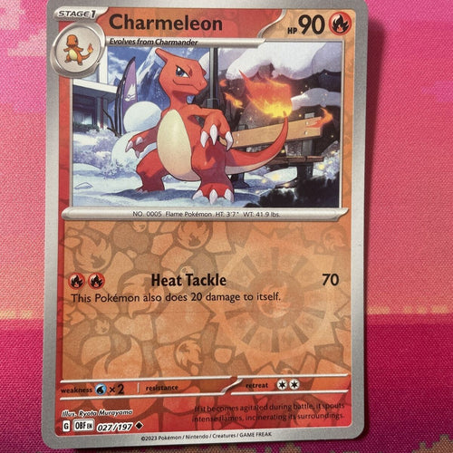 Pokemon Card Charmeleon Obsidian Flames Reverse Holo 027/197 Near Mint