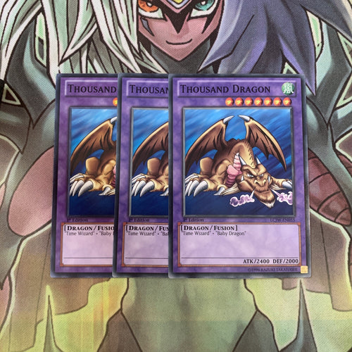 LCJW-EN055 x3 Thousand Dragon Common Excellent Condition Yugioh