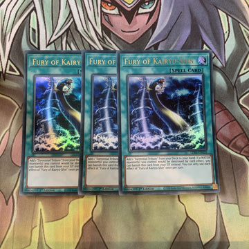 LDS1-EN120 x3 Fury of Kairyu-Shin Ultra Rare Excellent Condition Yugioh