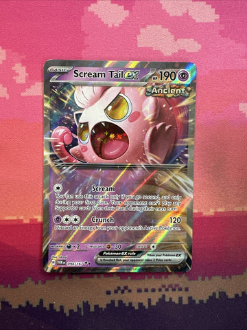 Pokemon Card Scream Tail 094/167 Double Rare Temporal Forces Near Mint