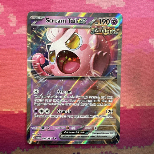 Pokemon Card Scream Tail 094/167 Double Rare Temporal Forces Near Mint