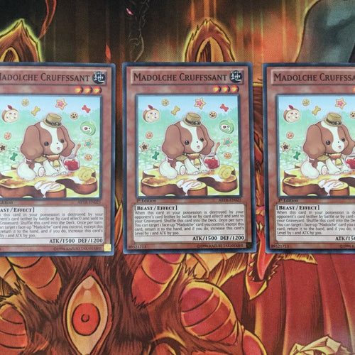 ABYR-EN025 Yugioh 3x Madolche Cruffssant - Common, Mixed Editions, Playset (NM)