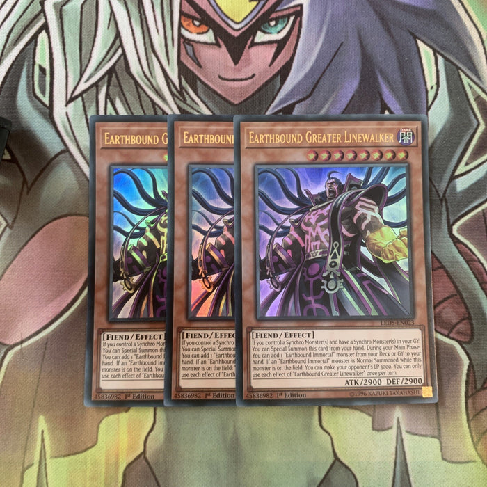 LED5-EN023 x3 Earthbound Greater Linewater Ultra Excellent Condition Yugioh