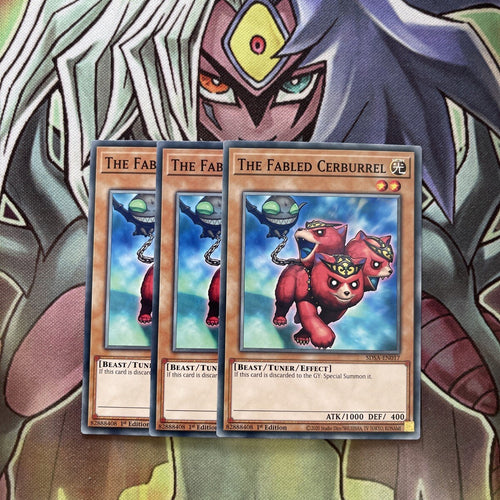 SDSA-EN017 x3 The Fabled Cerburrel Common Excellent Condition Yugioh