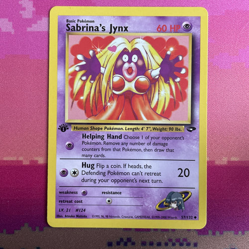 Pokemon Card Sabrina's Jynx Gym Challenge 1st Edition Uncommon 57/132 NM