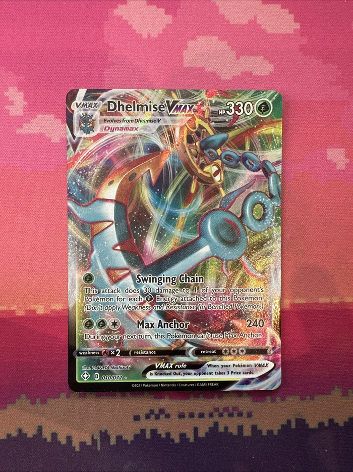 Pokemon Card Dhelmise VMAX 010/072 Shining Fates Near Mint
