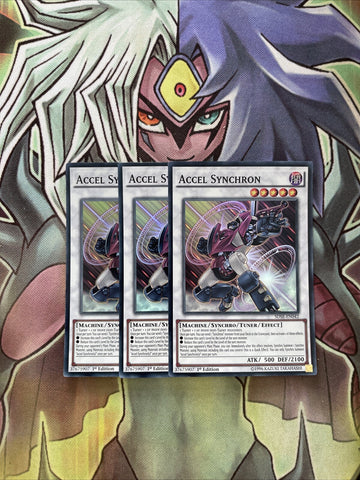 SDSE-EN042 x3 Accel Synchron Super Rare Excellent Condition Yugioh
