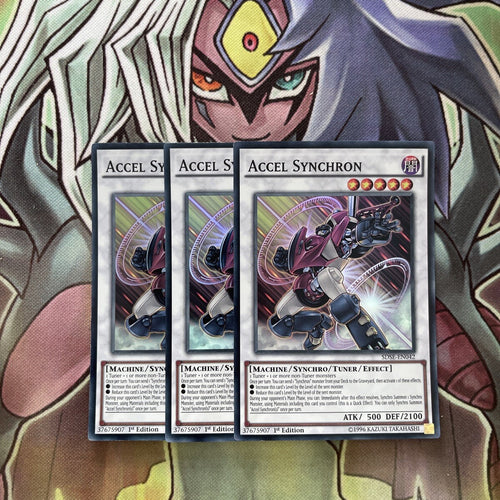 SDSE-EN042 x3 Accel Synchron Super Rare Excellent Condition Yugioh