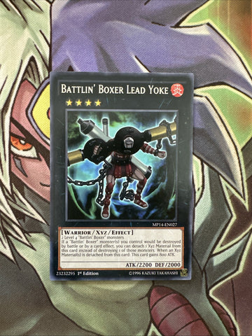 MP14-EN027 Battlin' Boxer Lead Yoke Rare 1st Edition NM Yugioh Card