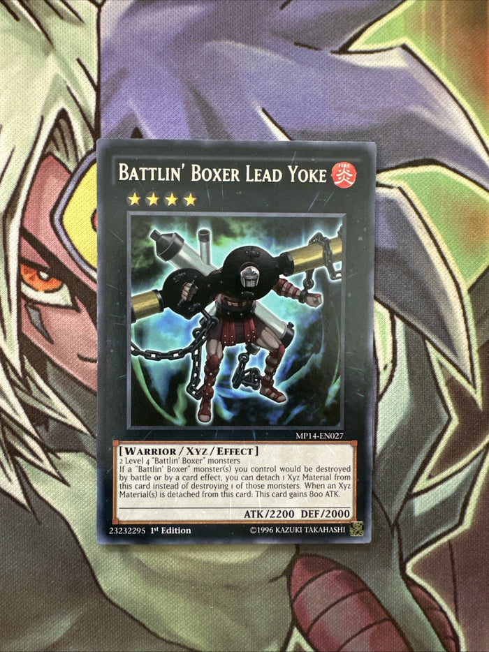 MP14-EN027 Battlin' Boxer Lead Yoke Rare 1st Edition NM Yugioh Card