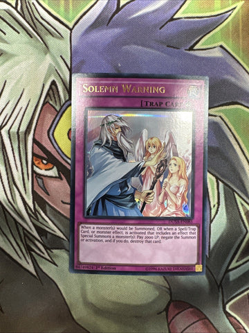 DUSA-EN085 Solemn Warning Ultra Rare 1st Edition NM Yugioh Card