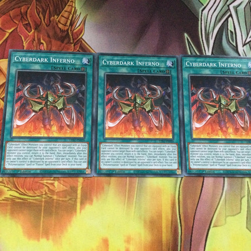 LDS1-EN039 x3 Cyberdark Inferno 1st Edition Common YuGiOh