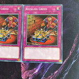 SDPL EN038 x3 NEW - Reckless Greed Common 1st Edition YuGiOh