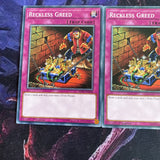 SDPL EN038 x3 NEW - Reckless Greed Common 1st Edition YuGiOh