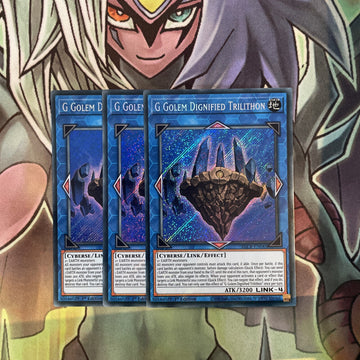BLCR-EN045 x3 G Golem Dignified Trilithon Secret Rare Excellent Condition Yugioh