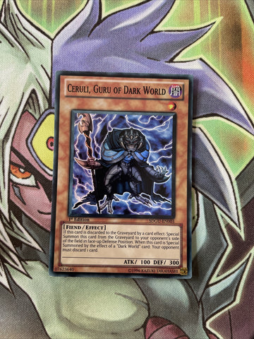 SDGU-EN003 Ceruli, Guru Of Dark World Super Rare 1st Edition NM Yugioh Card