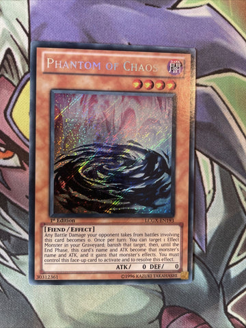 LCGX-EN193 Phantom Of Chaos Secret Rare 1st Edition NM Yugioh Card