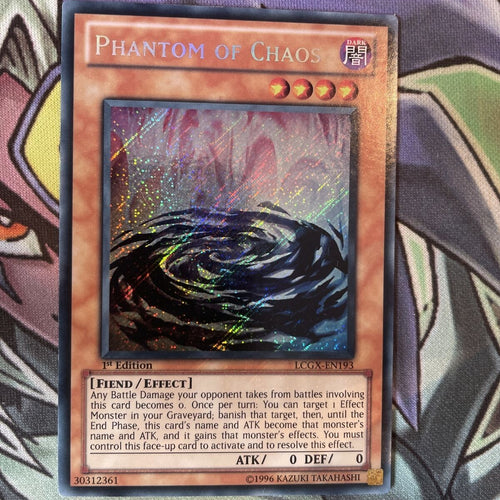 LCGX-EN193 Phantom Of Chaos Secret Rare 1st Edition NM Yugioh Card