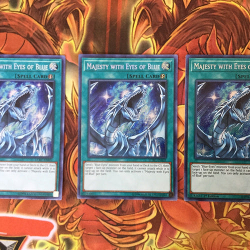 LCKC-EN031 Majesty With Eyes Of Blue x 3 - Playset  - 1st Edition Yugioh