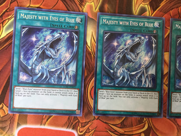 LCKC-EN031 Majesty With Eyes Of Blue x 3 - Playset  - 1st Edition Yugioh (back)