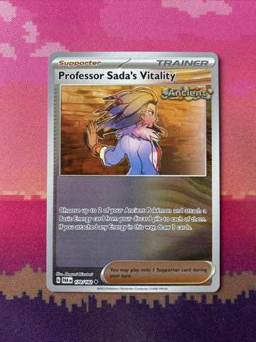 Pokemon Card Professor Sada's Vitality Paradox Rift 170/182 Reverse Holo NM Cond
