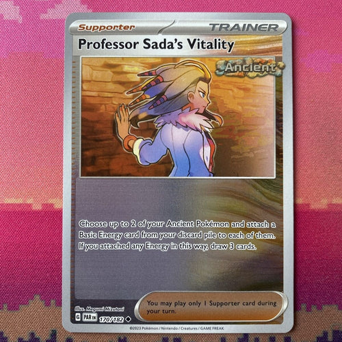 Pokemon Card Professor Sada's Vitality Paradox Rift 170/182 Reverse Holo NM Cond