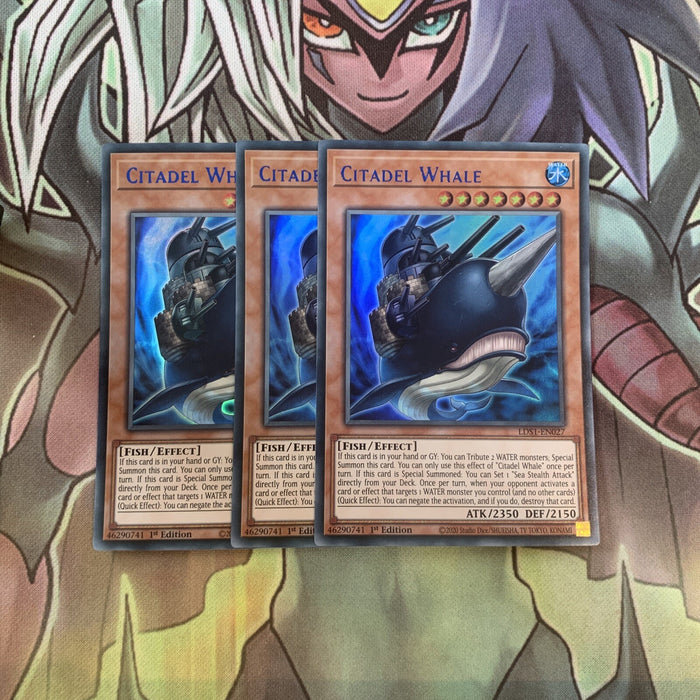 LDS1-EN027 x3 Citadel Whale Varying Colour Rare Excellent Condition Yugioh