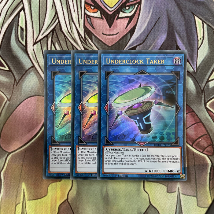 DUDE-EN020 x3 Underclock Taker Ultra Rare Excellent Condition Yugioh