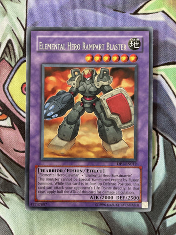 DP1-EN012 Elemental Hero Rampart Blaster Rare UNL Edition Yugioh Card Near Mint