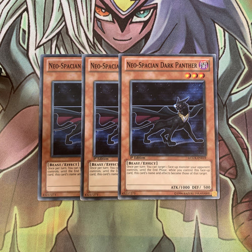 LCGX-EN019 x3 Neo-Spacian Dark Panther Common Excellent Condition Yugioh