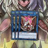 DUPO-EN037 x3 Security Dragon Ultra Rare Excellent Condition Yugioh